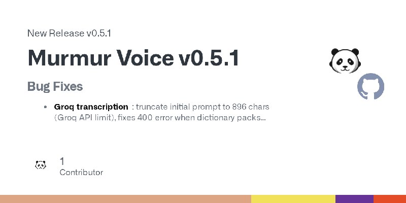 Release Murmur Voice v0.5.1 · panda850819/murmur-voice