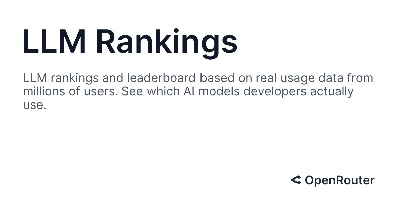 LLM Rankings | OpenRouter