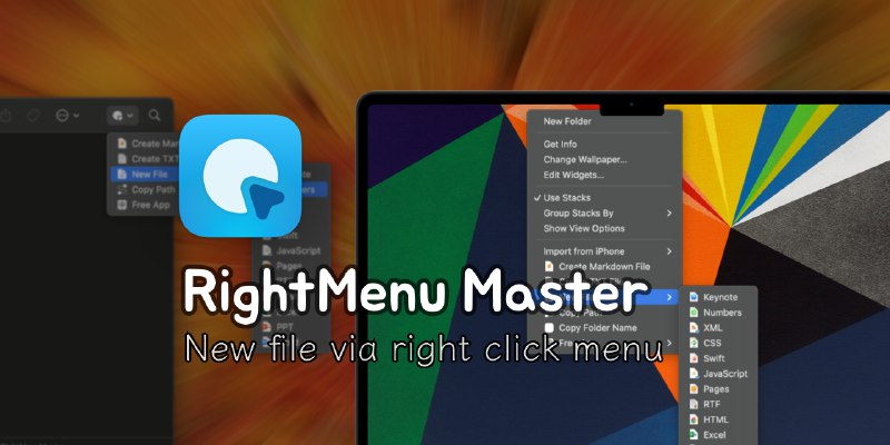 GitHub - jaywcjlove/rightmenu-master: An exceptional Finder right-click menu enhancement tool that makes your right-click menu…
