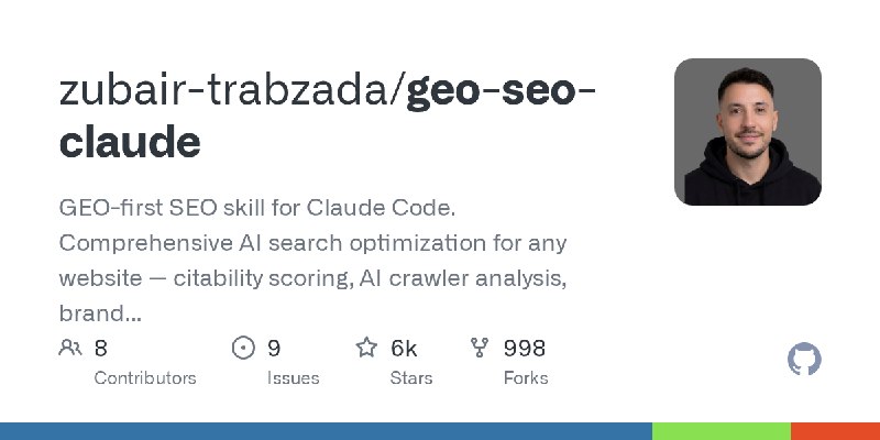 GitHub - zubair-trabzada/geo-seo-claude: GEO-first SEO skill for Claude Code. Comprehensive AI search optimization for any website…