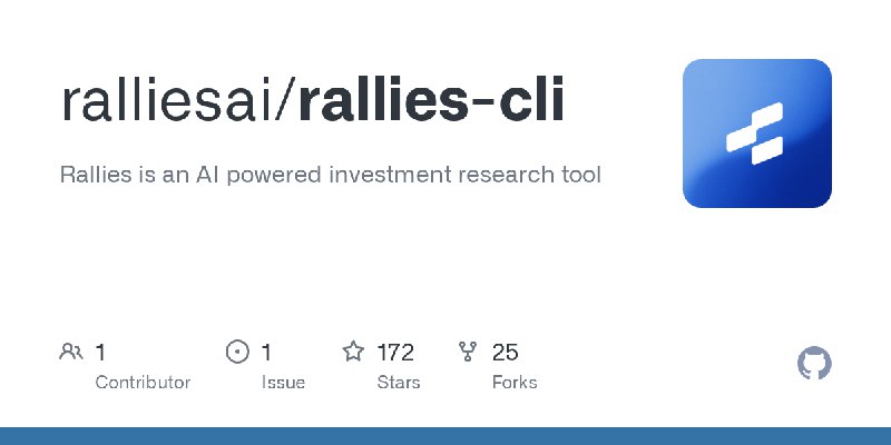 GitHub - ralliesai/rallies-cli: Rallies is an AI powered investment research tool