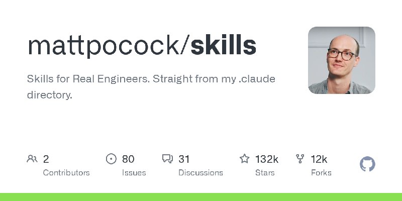 GitHub - mattpocock/skills: Skills for Real Engineers. Straight from my .claude directory.