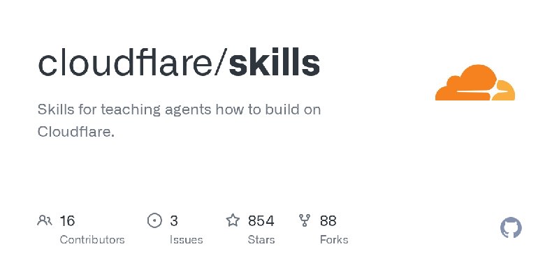 GitHub - cloudflare/skills: Skills for teaching agents how to build on Cloudflare.