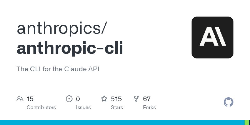 GitHub - anthropics/anthropic-cli: The CLI for the Claude API