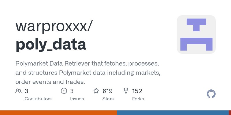 GitHub - warproxxx/poly_data: Polymarket Data Retriever that fetches, processes, and structures Polymarket data including markets…