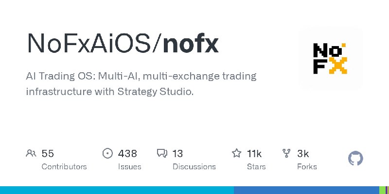 GitHub - NoFxAiOS/nofx: AI Trading OS: Multi-AI, multi-exchange trading infrastructure with Strategy Studio.