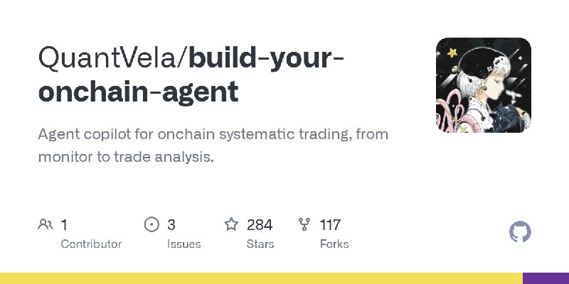 GitHub - QuantVela/build-your-onchain-agent: Agent copilot for onchain systematic trading, from monitor to trade analysis.