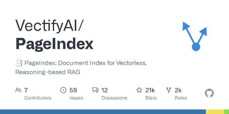 GitHub - VectifyAI/PageIndex: 📑 PageIndex: Document Index for Vectorless, Reasoning-based RAG