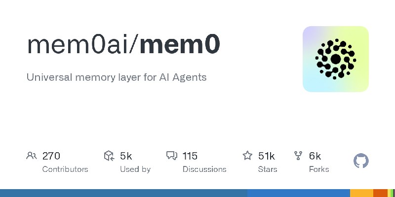 GitHub - mem0ai/mem0: Universal memory layer for AI Agents