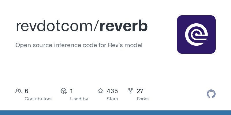 GitHub - revdotcom/reverb: Open source inference code for Rev's model