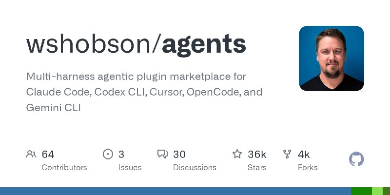 GitHub - wshobson/agents: Multi-harness agentic plugin marketplace for Claude Code, Codex CLI, Cursor, OpenCode, and Gemini CLI