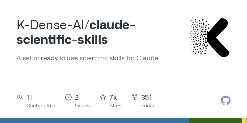 GitHub - K-Dense-AI/claude-scientific-skills: A set of ready to use scientific skills for Claude