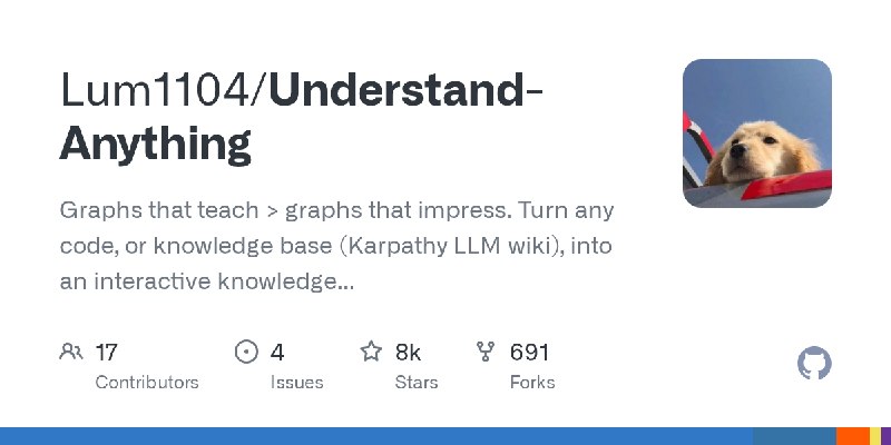 GitHub - Lum1104/Understand-Anything: Graphs that teach > graphs that impress. Turn any code, or knowledge base (Karpathy LLM wiki)…