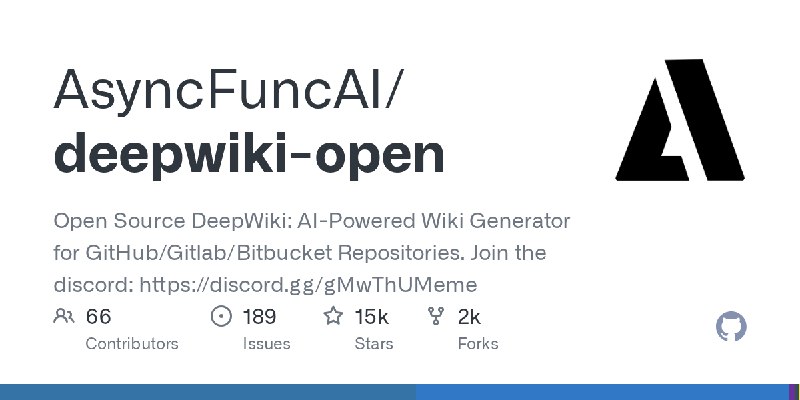 GitHub - AsyncFuncAI/deepwiki-open: Open Source DeepWiki: AI-Powered Wiki Generator for GitHub/Gitlab/Bitbucket Repositories. Join…
