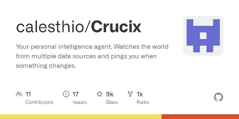 GitHub - calesthio/Crucix: Your personal intelligence agent. Watches the world from multiple data sources and pings you when something…