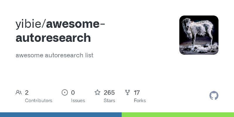 GitHub - yibie/awesome-autoresearch: awesome autoresearch list