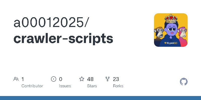GitHub - a00012025/crawler-scripts