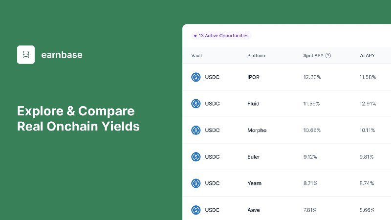 EarnBase – Track & Compare the Best Yields in DeFi