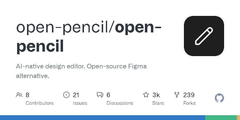 GitHub - open-pencil/open-pencil: AI-native design editor. Open-source Figma alternative.