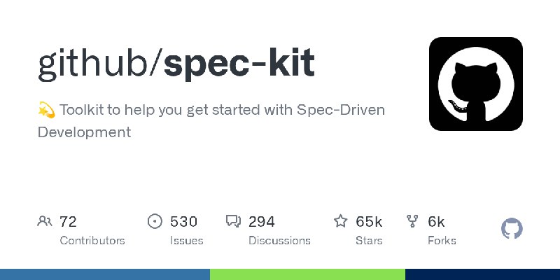 GitHub - github/spec-kit: 💫 Toolkit to help you get started with Spec-Driven Development