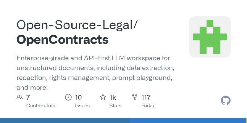 GitHub - Open-Source-Legal/OpenContracts: Enterprise-grade and API-first LLM workspace for unstructured documents, including data…
