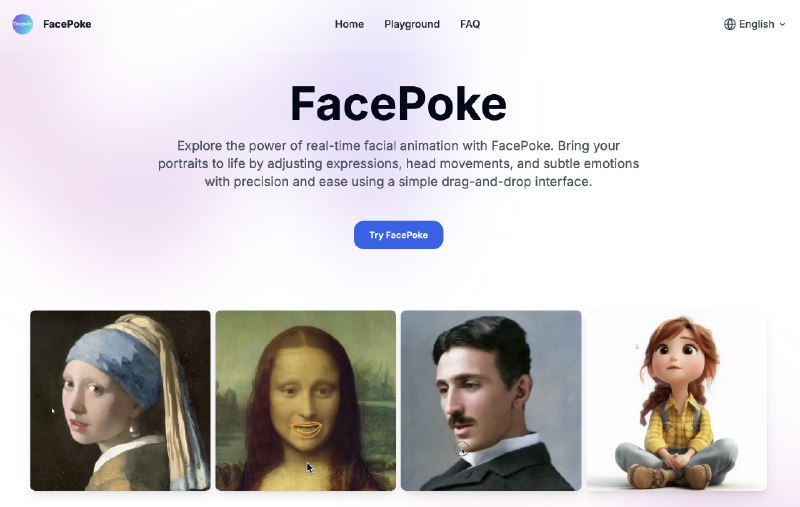 FacePoke | Free Online AI Portrait Facial Expression Editor