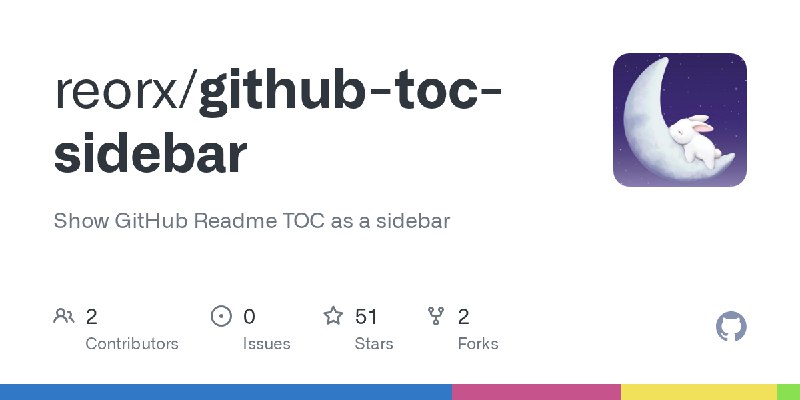 GitHub - reorx/github-toc-sidebar: Show GitHub Readme TOC as a sidebar