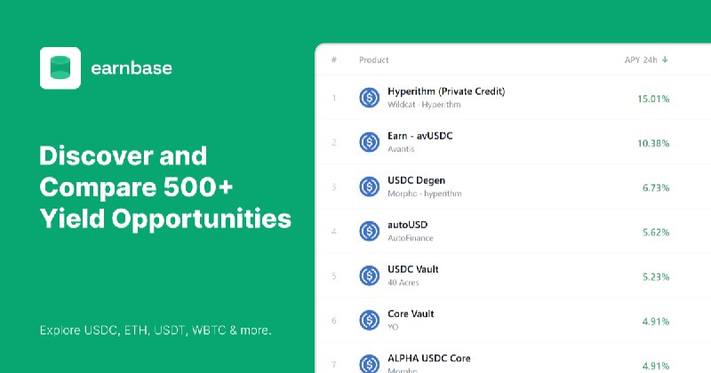 Earnbase: Find & Compare the Best DeFi Yields