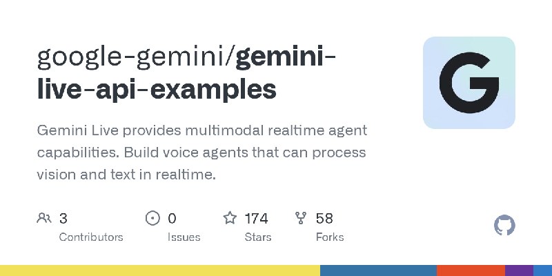 GitHub - google-gemini/gemini-live-api-examples: Gemini Live provides multimodal realtime agent capabilities. Build voice agents…