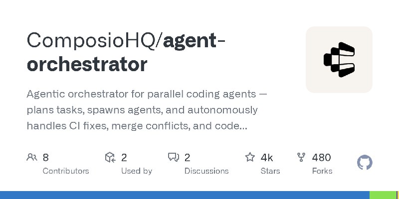 GitHub - ComposioHQ/agent-orchestrator: Agentic orchestrator for parallel coding agents — plans tasks, spawns agents, and autonomously…