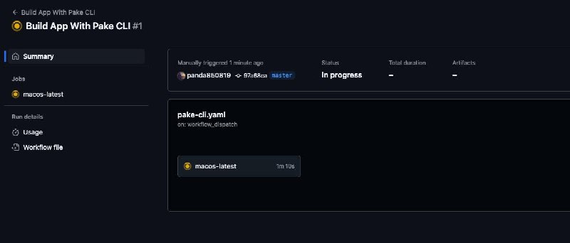 第一次玩 Pake 剛剛發現新電腦啥 terminal 環境都沒裝，然後 Pake 很貼心都有 GIthub Actions 腳本了